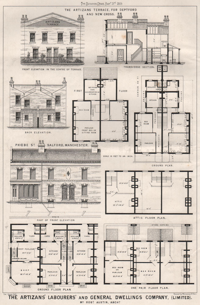 The Artizans' Labourers' & General Dwellings Co. Ltd; Robt. Austin Archt 1869